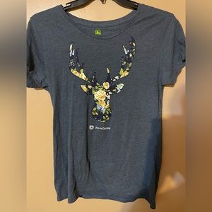 SOLD John Deere Floral Deer Tractor Supply T Shirt